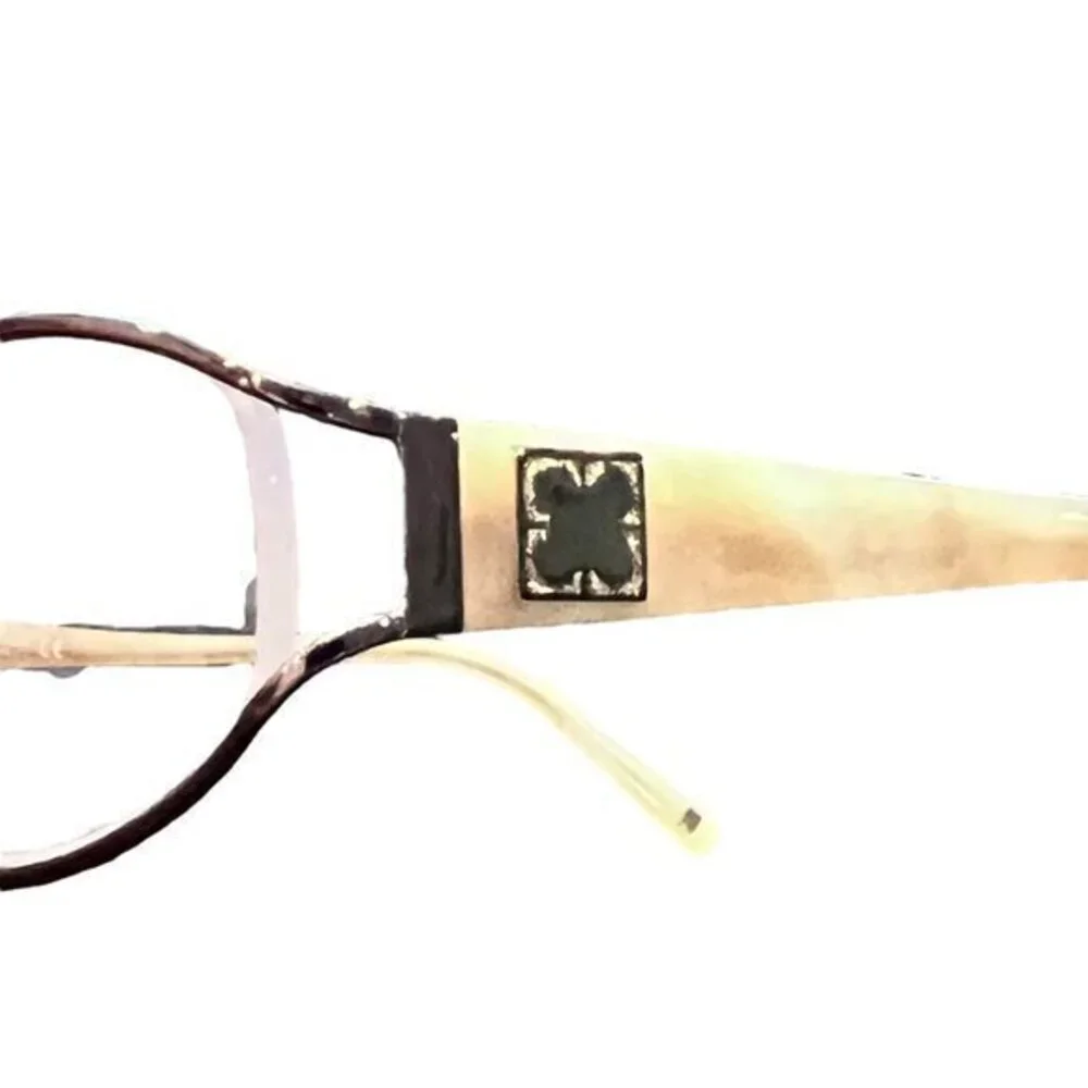 Liz Claiborne Eyeglasses Metal Frames Shell Like Arms LOGO L344 180 135 DESIGNER